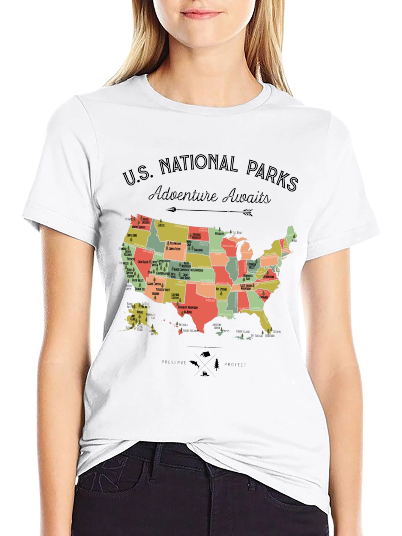 US National Parks Adventure Awaits T-Shirt