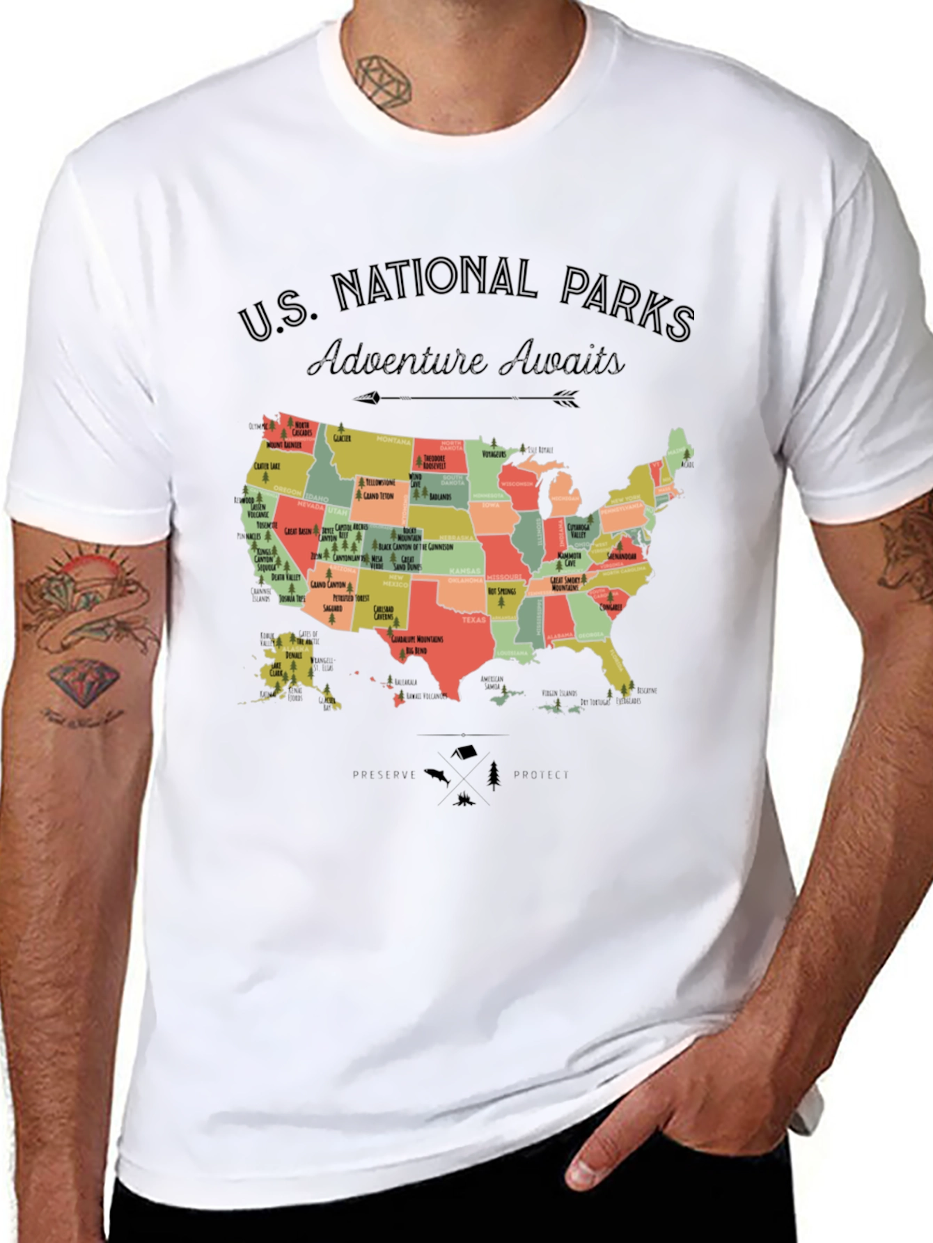 US National Parks Adventure Awaits T-Shirt