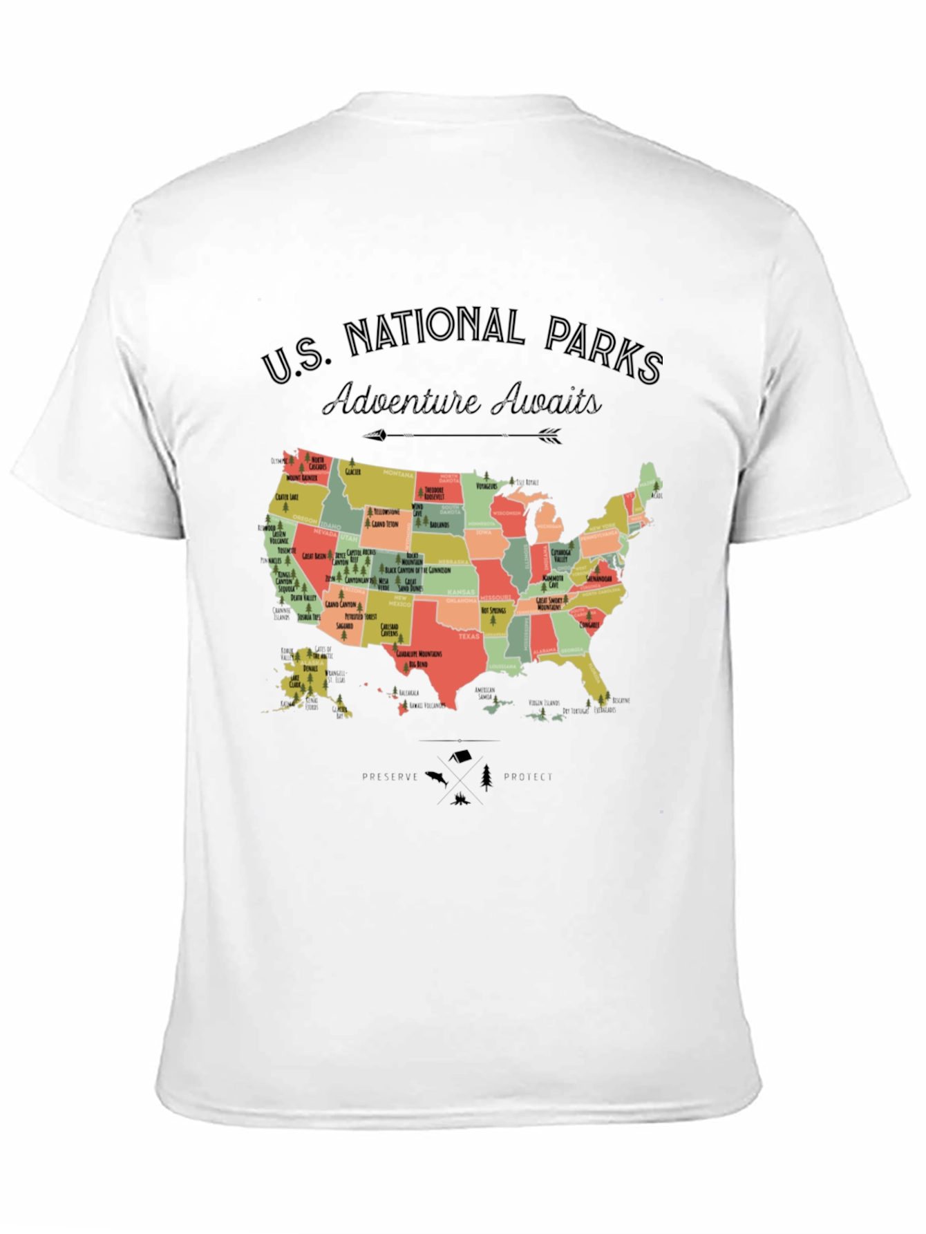 US National Parks Adventure Awaits T-Shirt