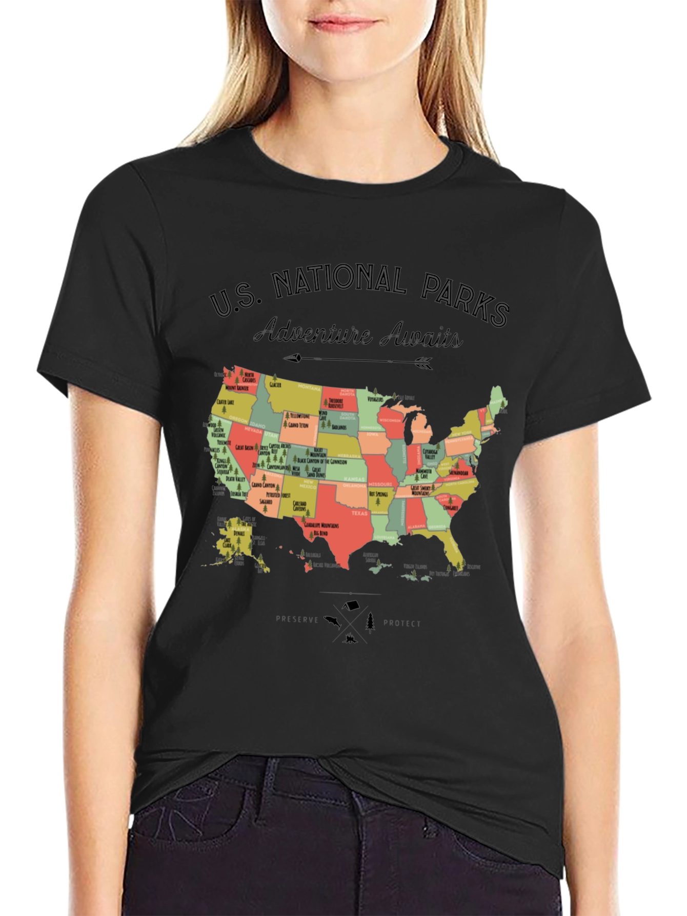 US National Parks Adventure Awaits T-Shirt