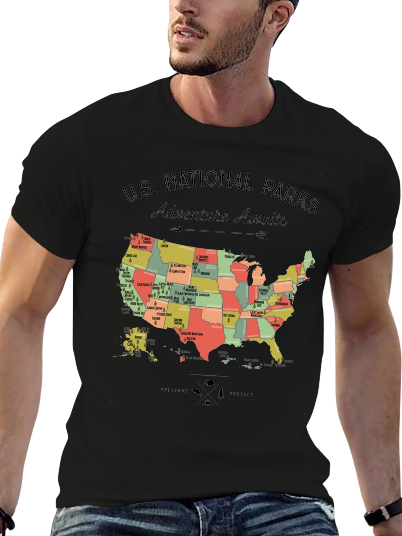 US National Parks Adventure Awaits T-Shirt