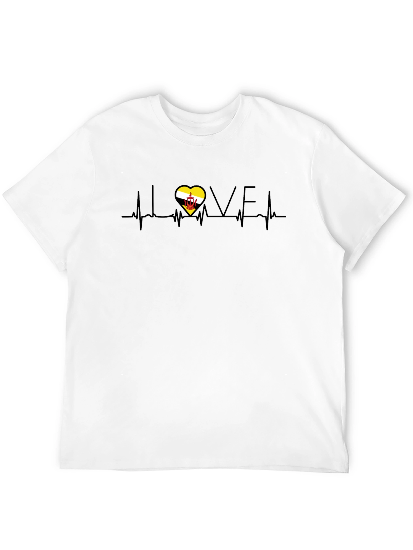 I Love Brunei Heartbeat Graphic T-Shirt