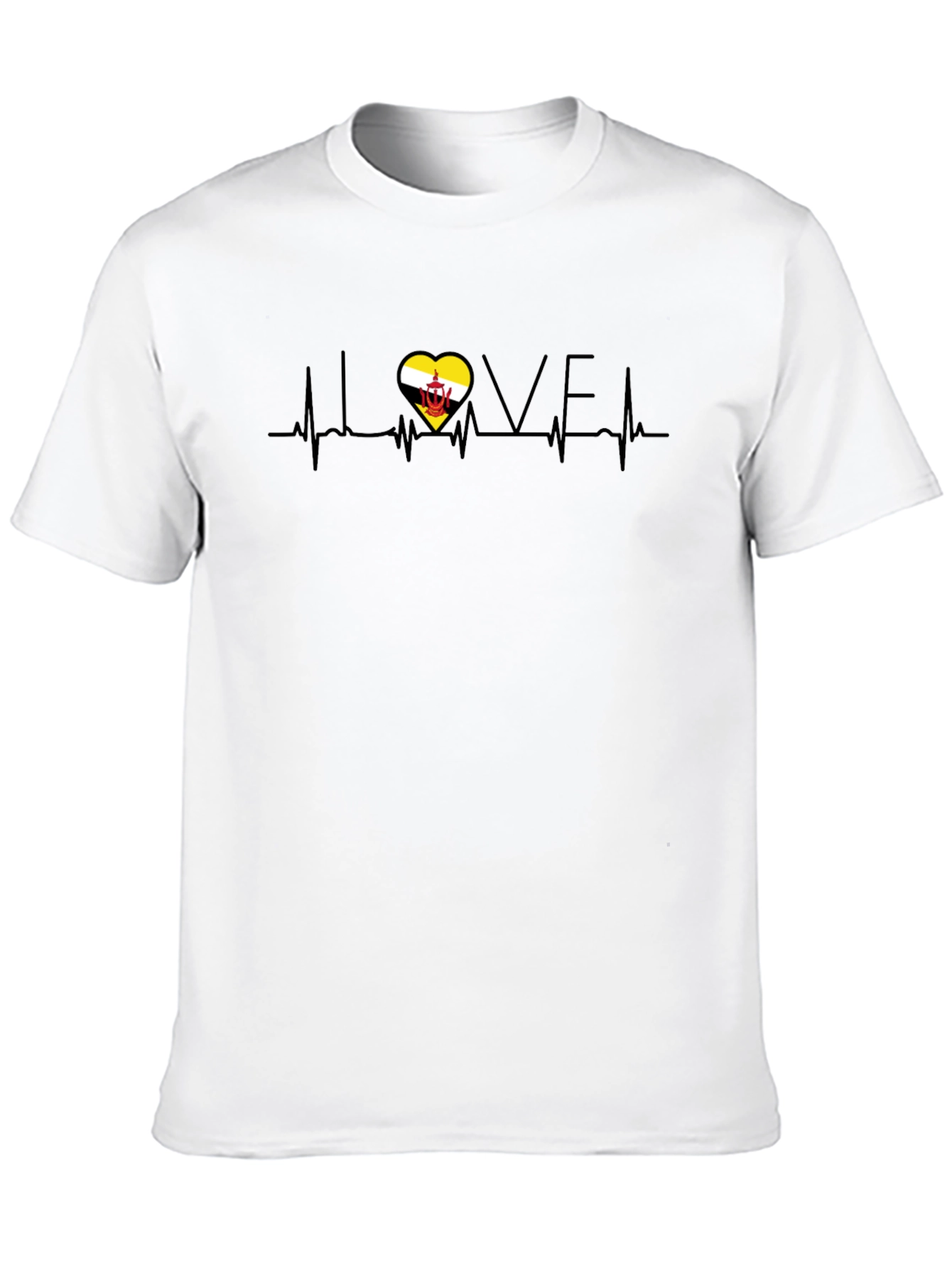 I Love Brunei Heartbeat Graphic T-Shirt
