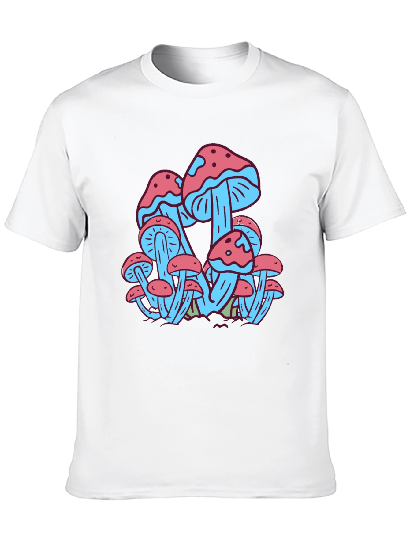 Mushroom Print Tee - Funky Graphic T-Shirt