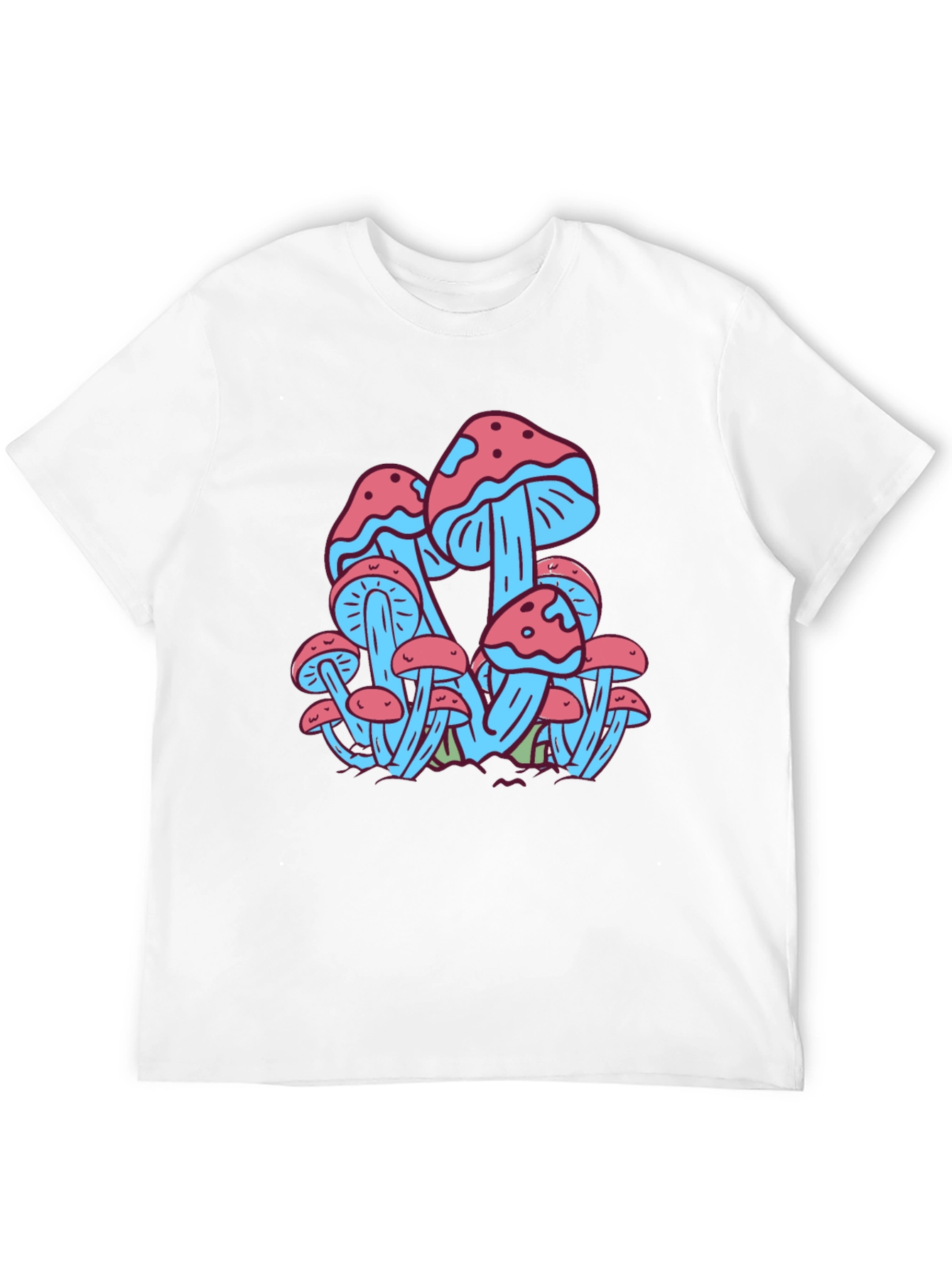 Mushroom Print Tee - Funky Graphic T-Shirt