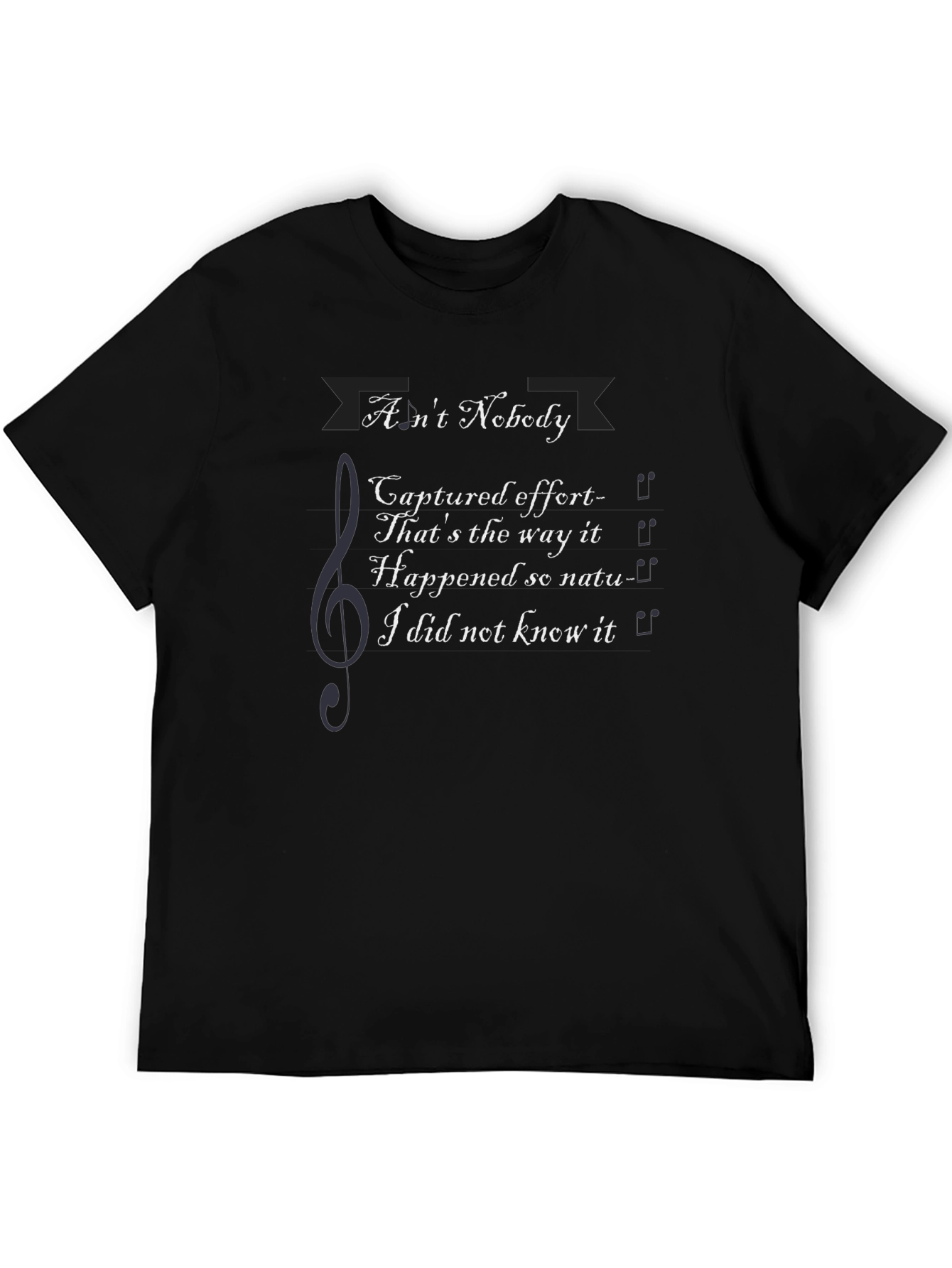 Aint Nobody Lyric T-Shirt - Music Inspired Graphic Tee