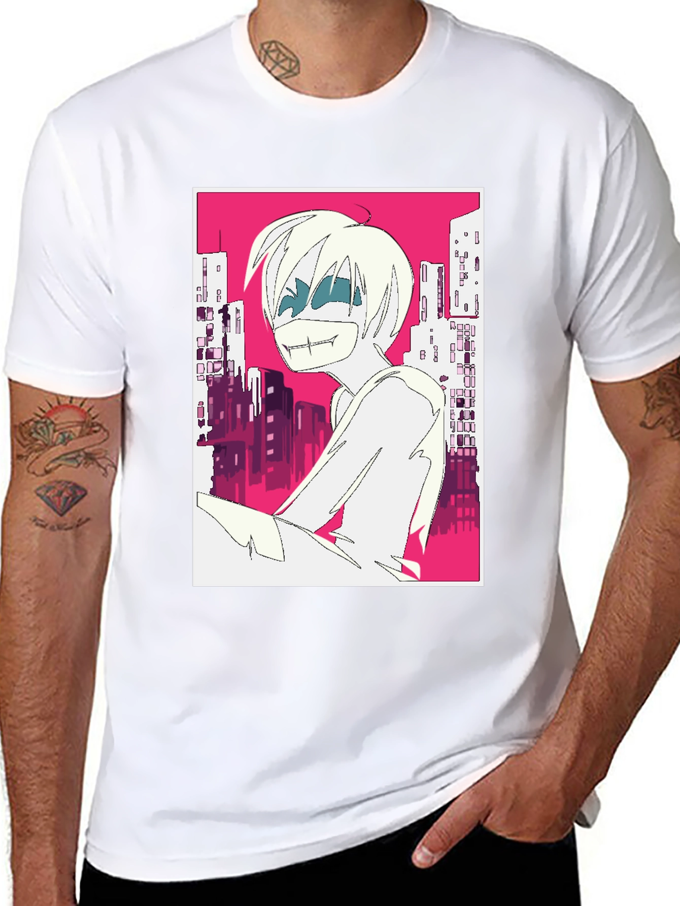 Edgy Anime Graphic T-Shirt - Urban Style