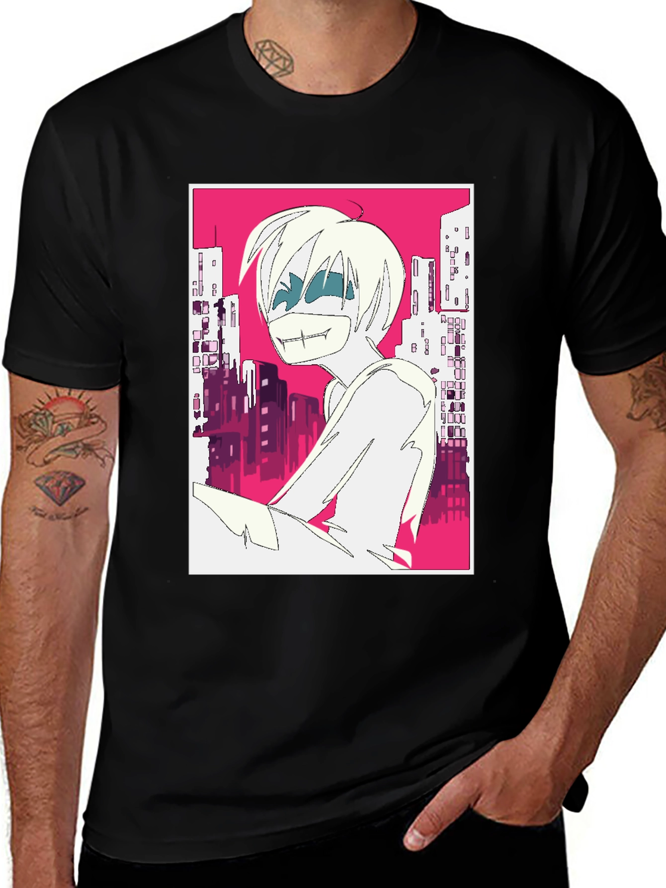 Edgy Anime Graphic T-Shirt - Urban Style