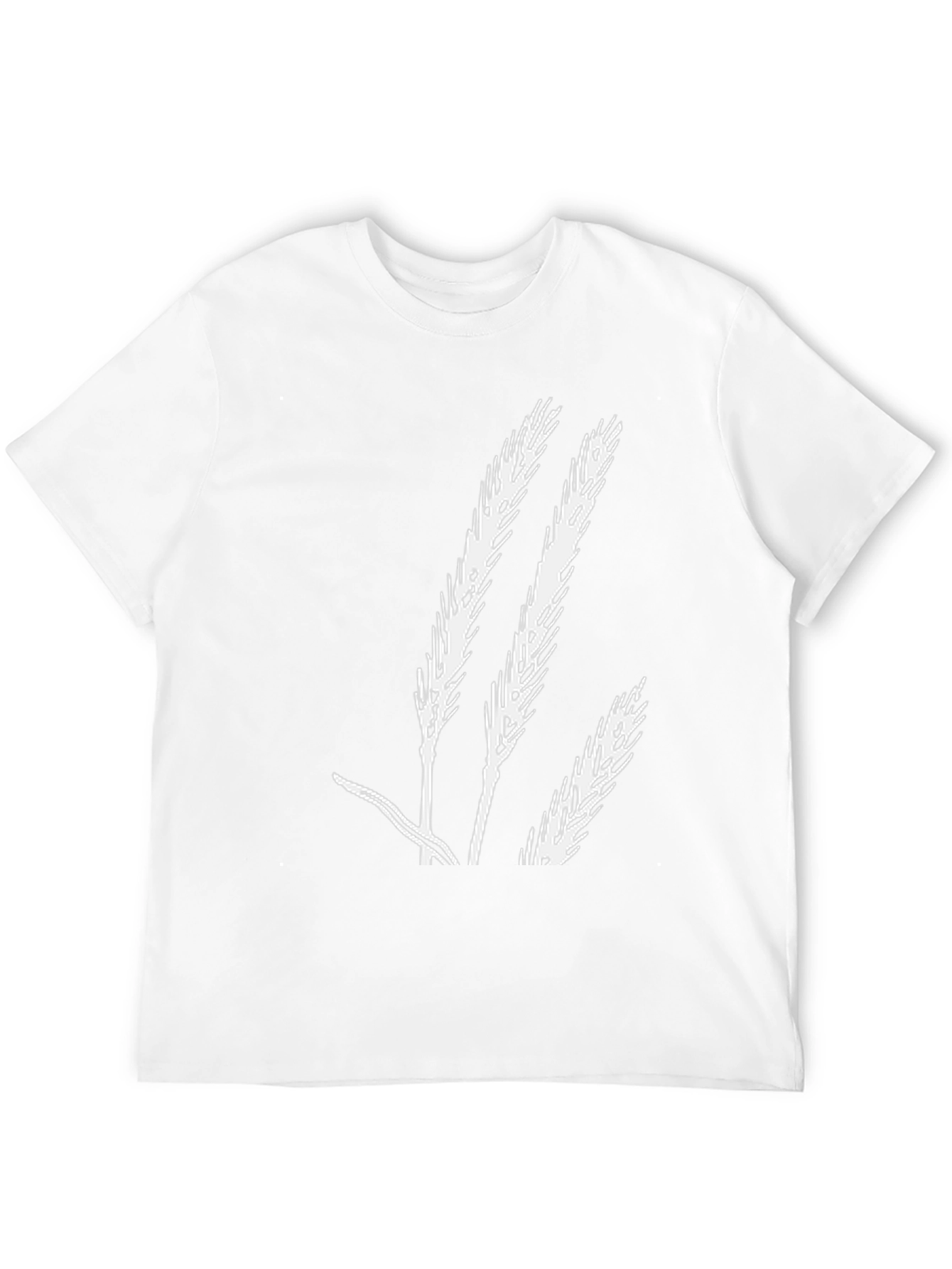 Wheat Stalk Graphic Tee - Black Cotton T-Shirt