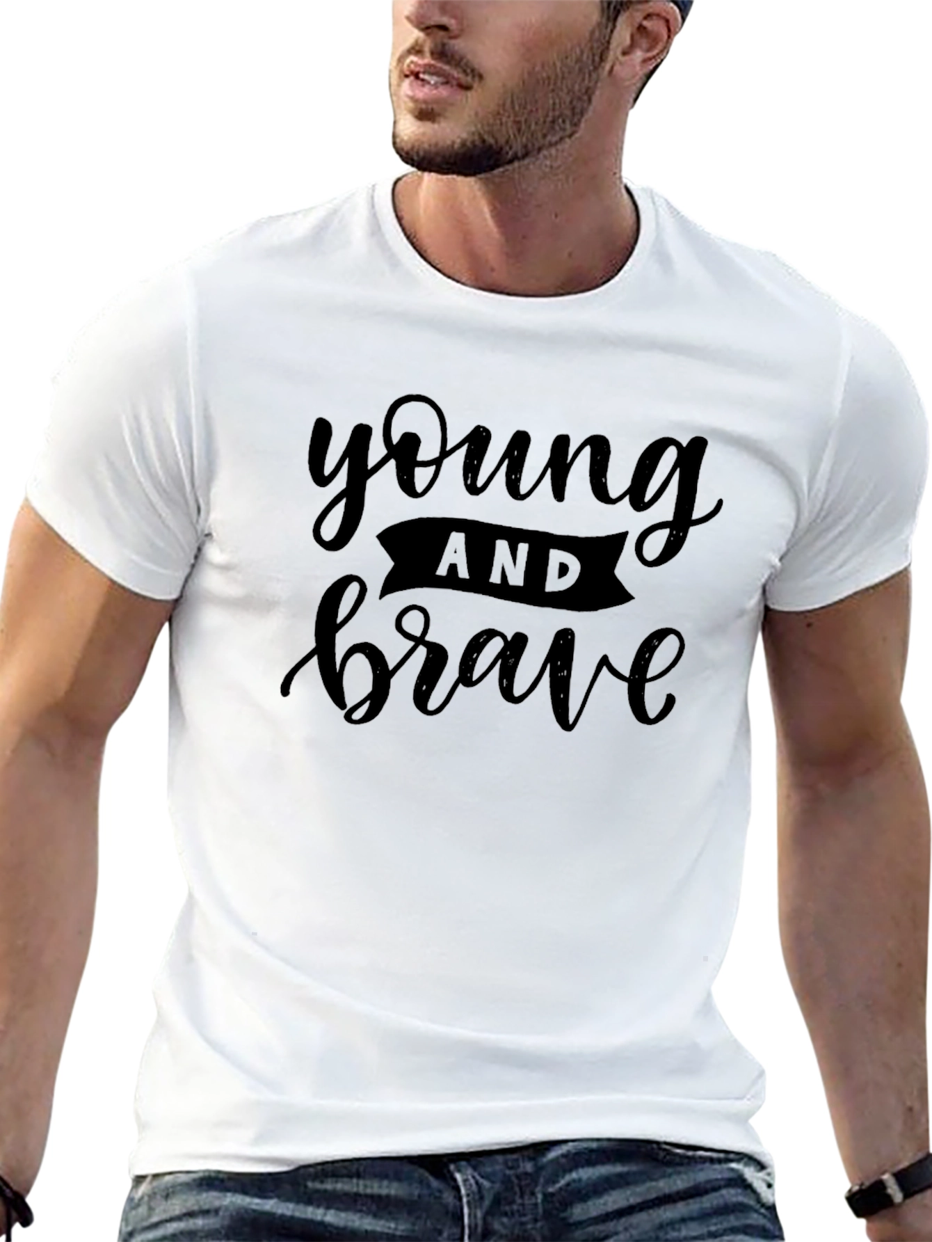 Young and Brave Graphic Tee - Modern Fit