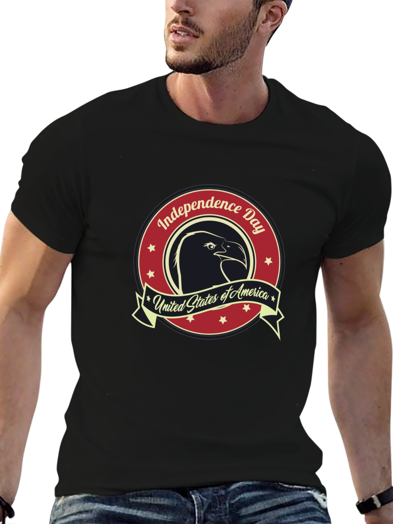 Independence Day Eagle Graphic T-Shirt