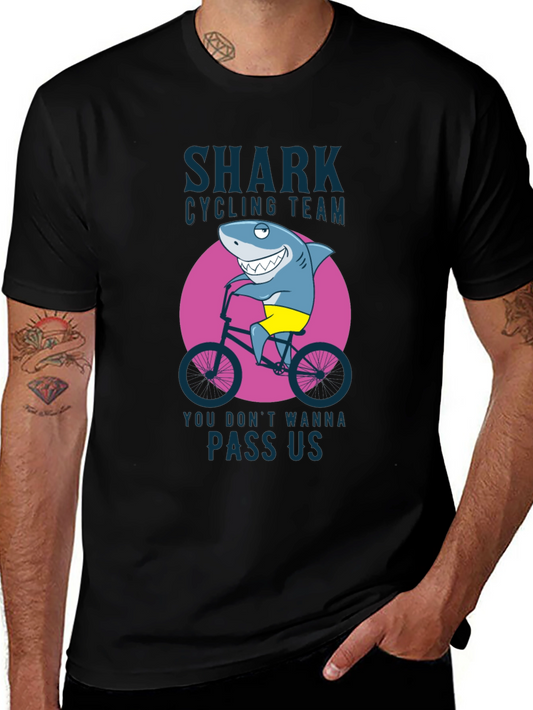 Shark Cycling Team Graphic Tee - Ride in Style!