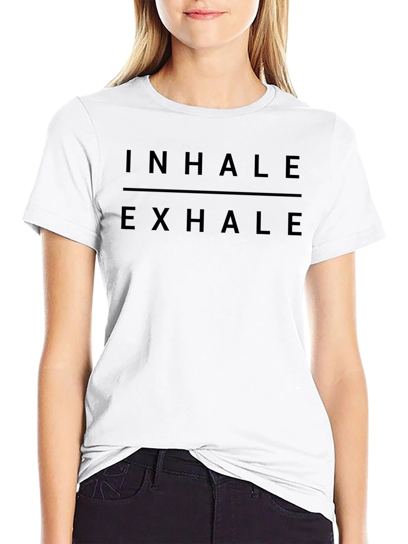 Inhale Exhale Black Graphic Tee