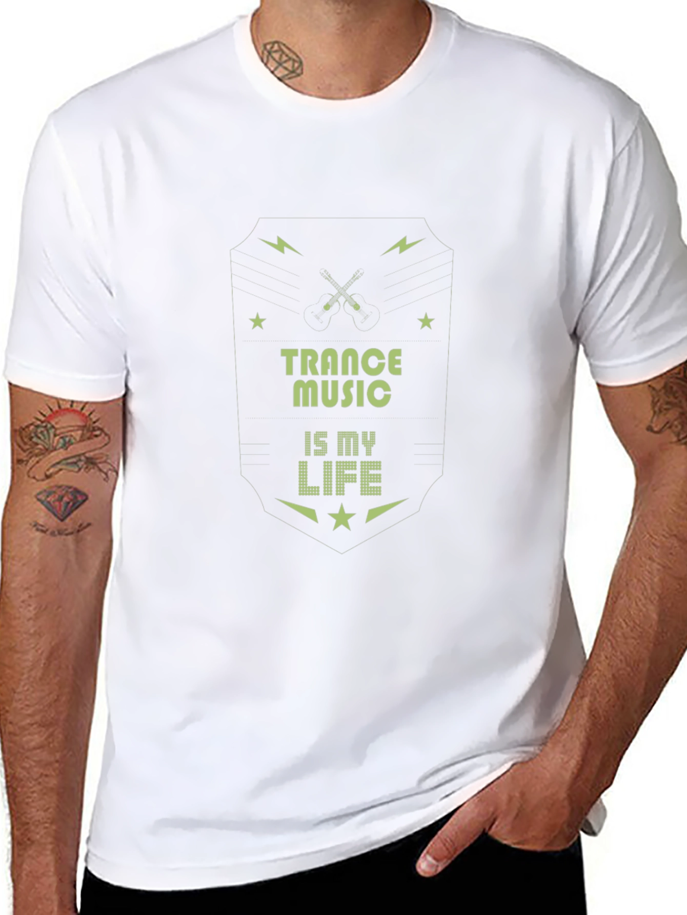Trance Music Is My Life Black Graphic Tee