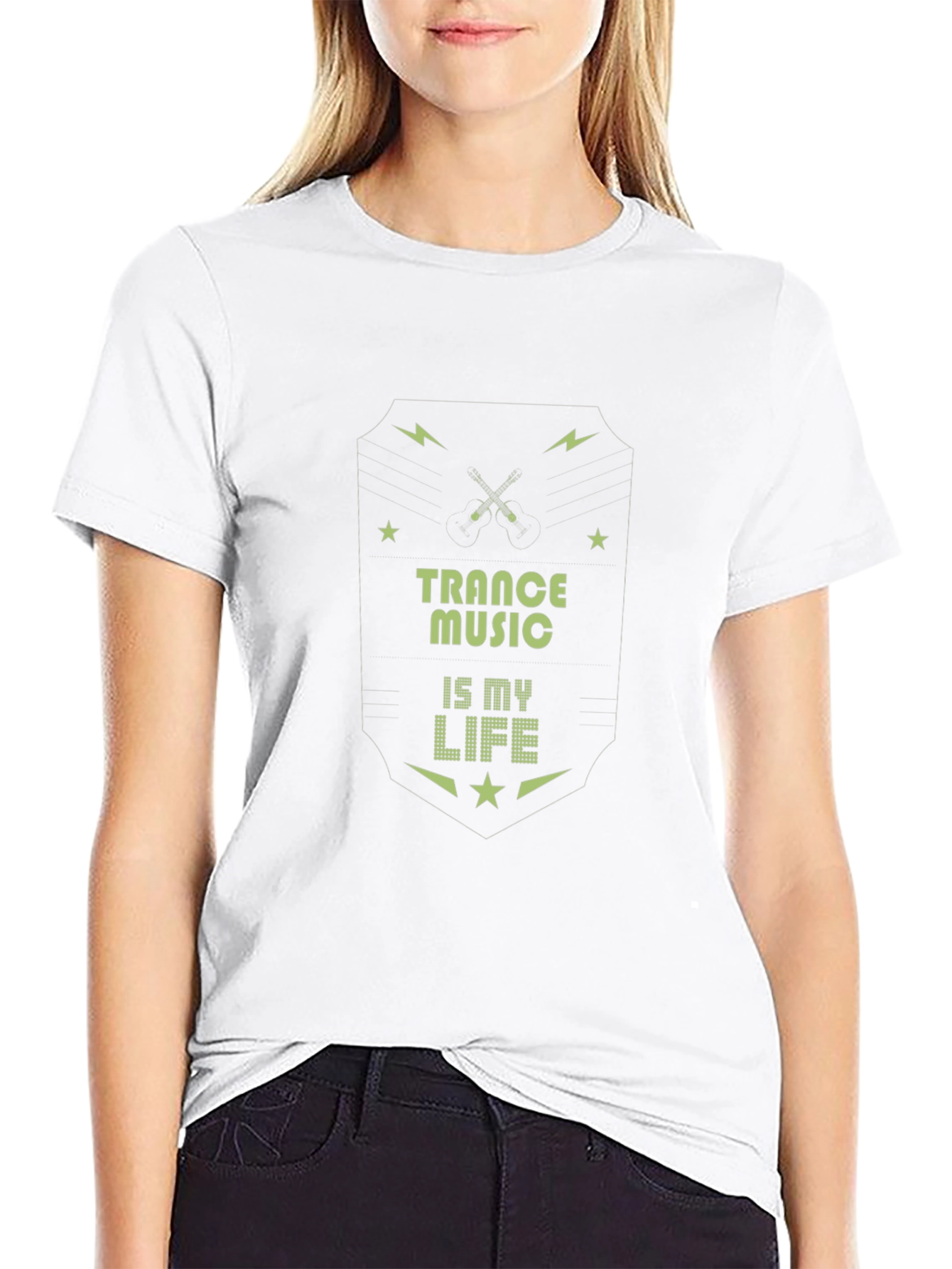 Trance Music Is My Life Black Graphic Tee