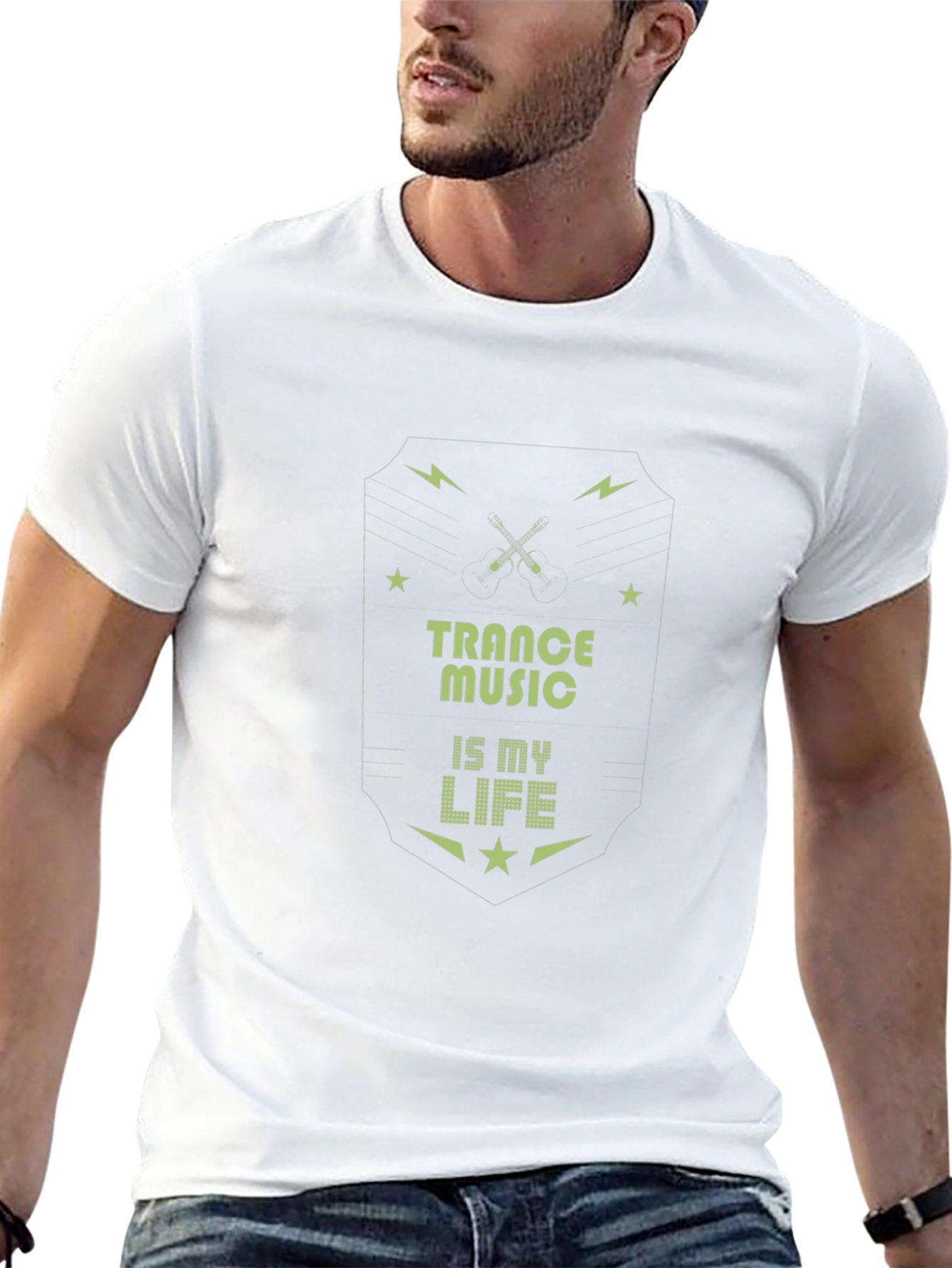 Trance Music Is My Life Black Graphic Tee