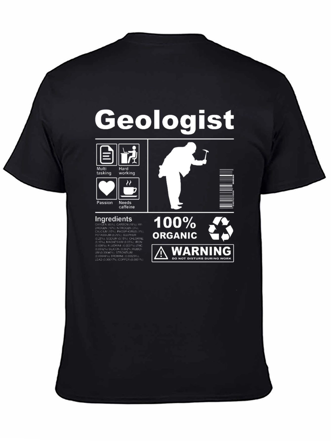 Geologist 100% Organic Graphic T-Shirt