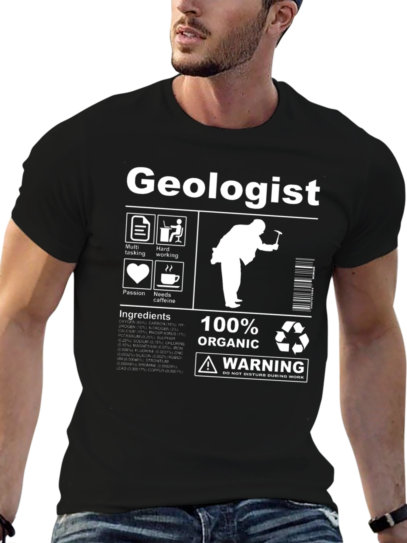 Geologist 100% Organic Graphic T-Shirt