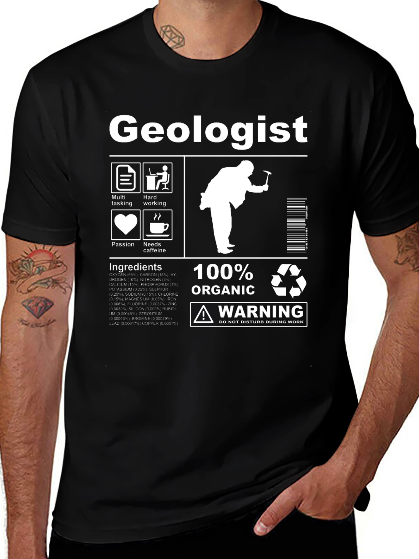 Geologist 100% Organic Graphic T-Shirt