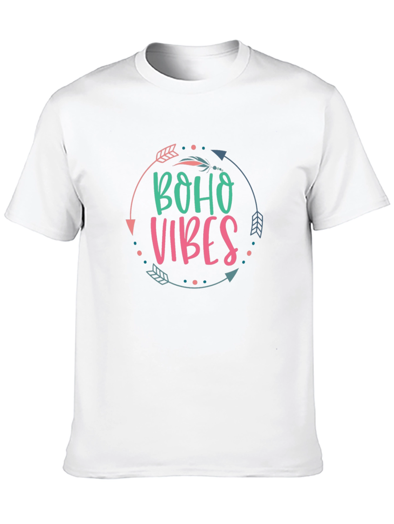 Boho Vibes Graphic Tee - Unisex Black T-Shirt