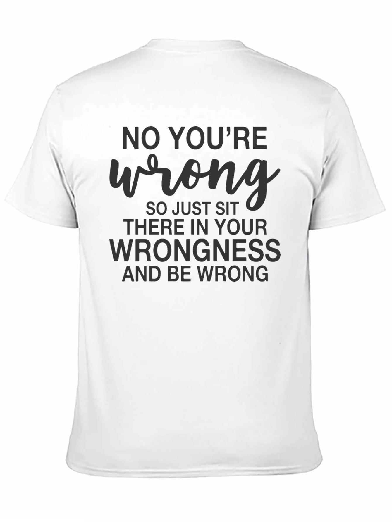 No Youre Wrong Graphic Tee - Black
