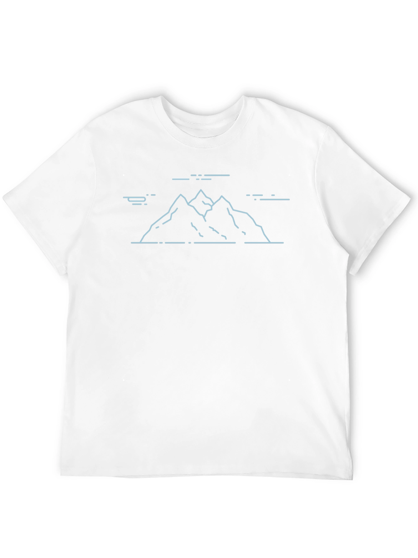 Mountain Line Art Black Tee