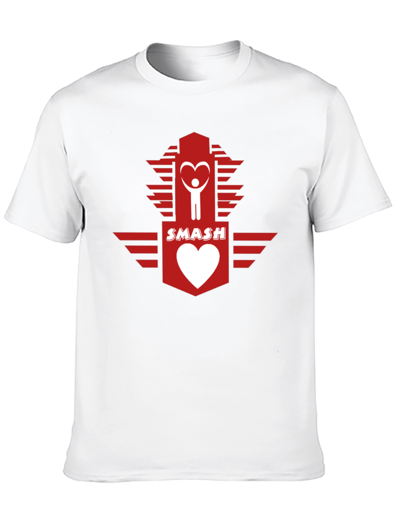 Smash Heart Logo Graphic Tee - Casual Cotton T-Shirt