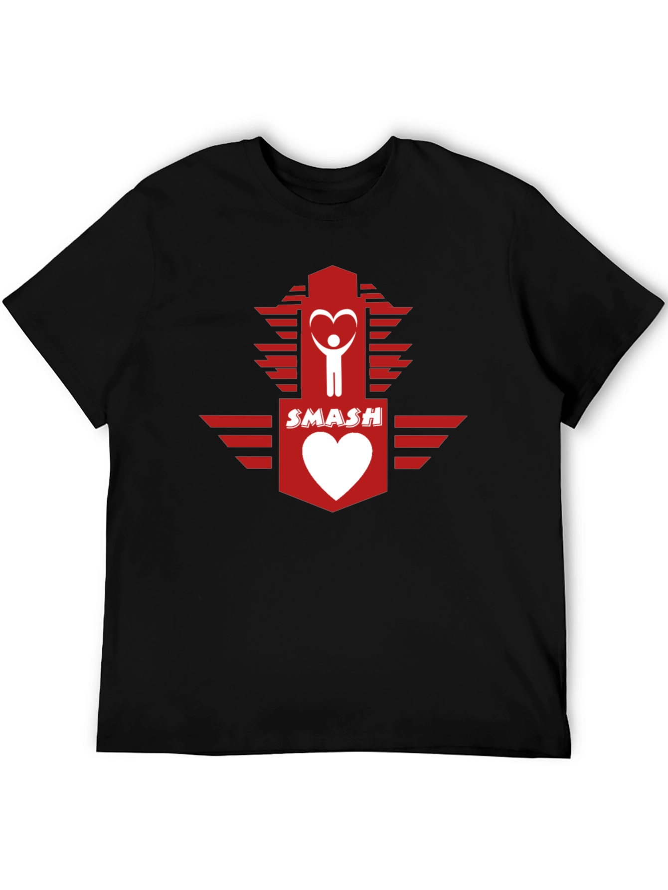 Smash Heart Logo Graphic Tee - Casual Cotton T-Shirt