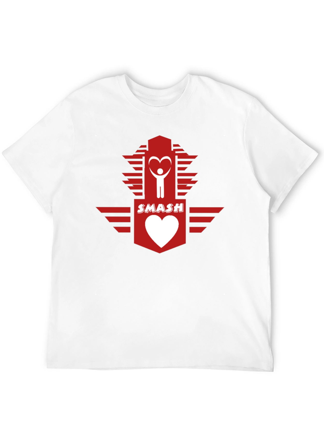 Smash Heart Logo Graphic Tee - Casual Cotton T-Shirt