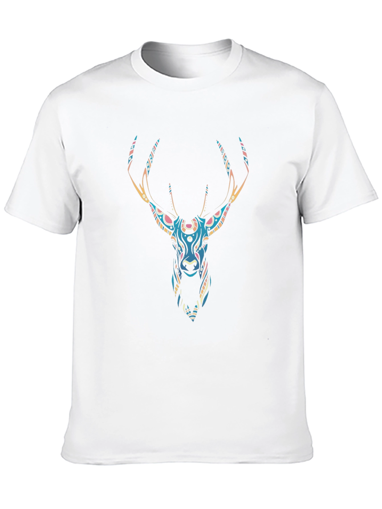 Stylish Deer Graphic Black T-Shirt