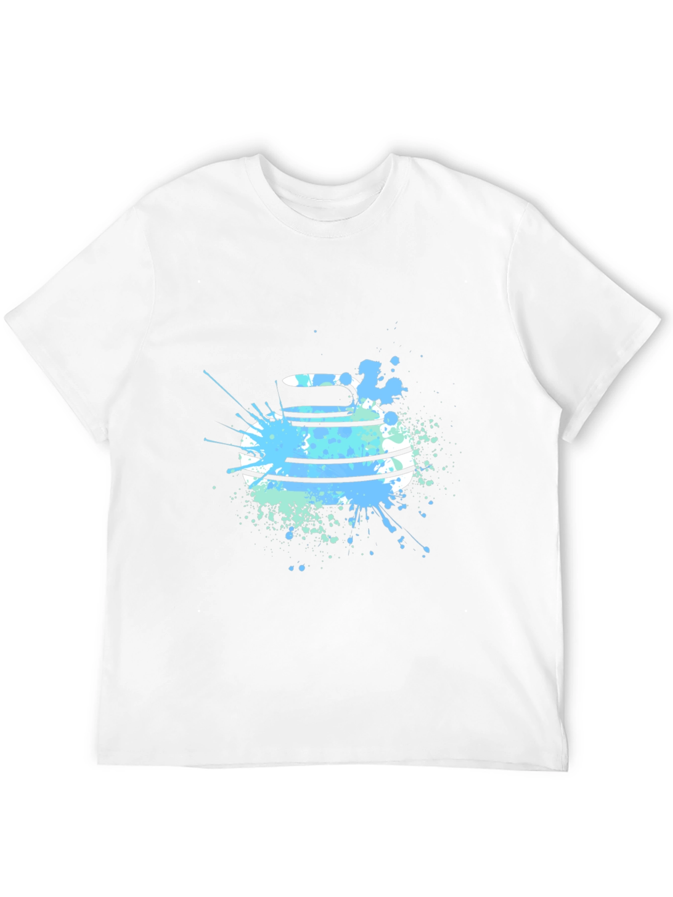 Abstract Curling Stone Graphic Tee - Black