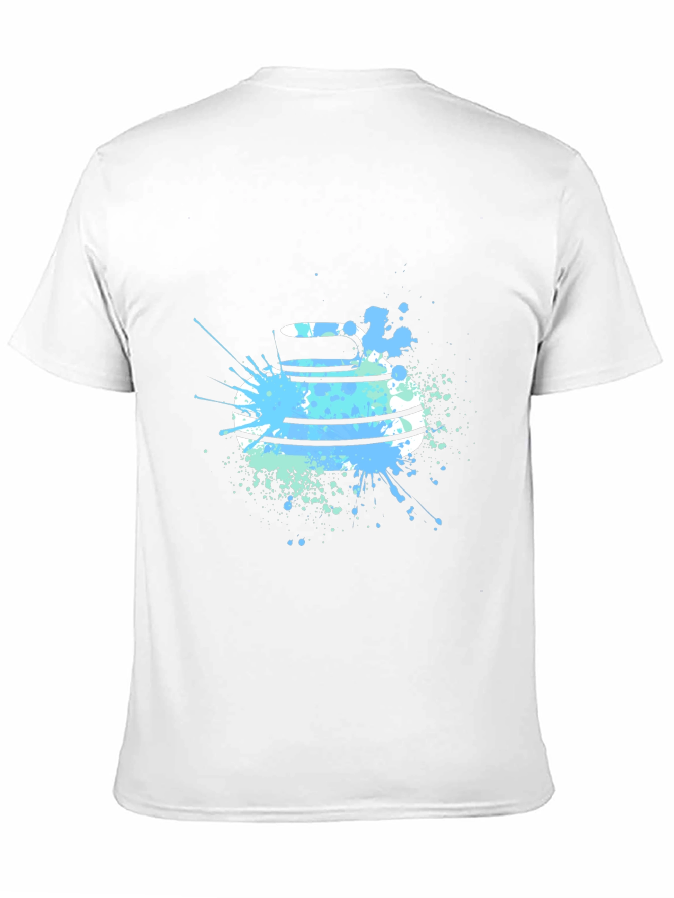 Abstract Curling Stone Graphic Tee - Black