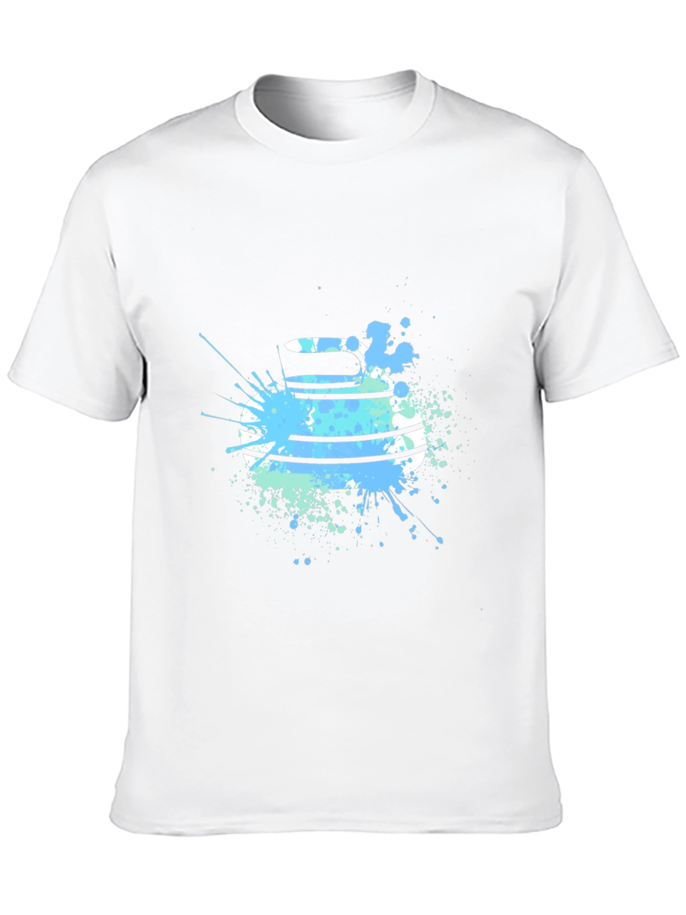 Abstract Curling Stone Graphic Tee - Black