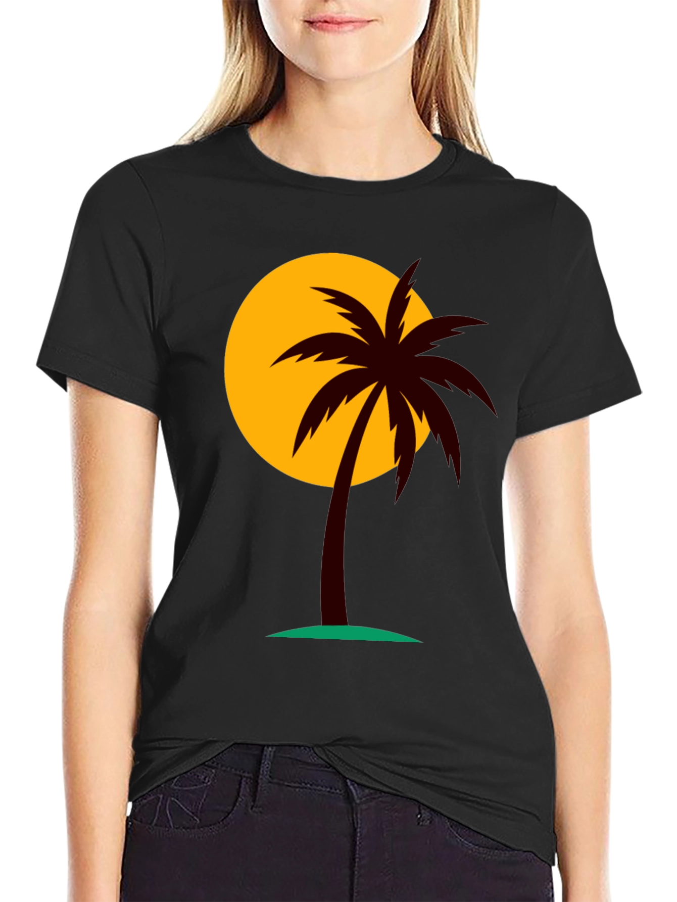 Sunset Palm Tree Graphic T-Shirt