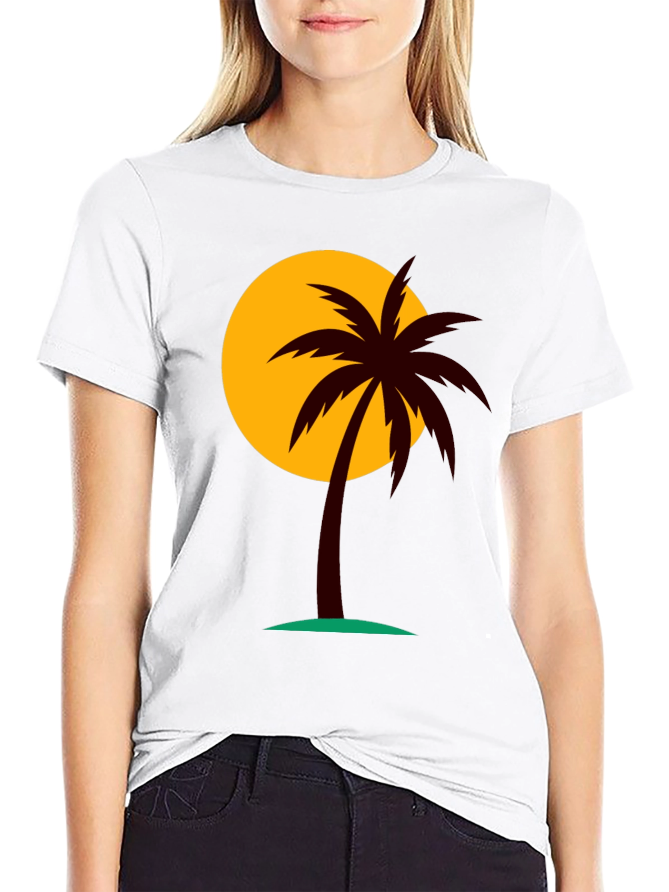 Sunset Palm Tree Graphic T-Shirt