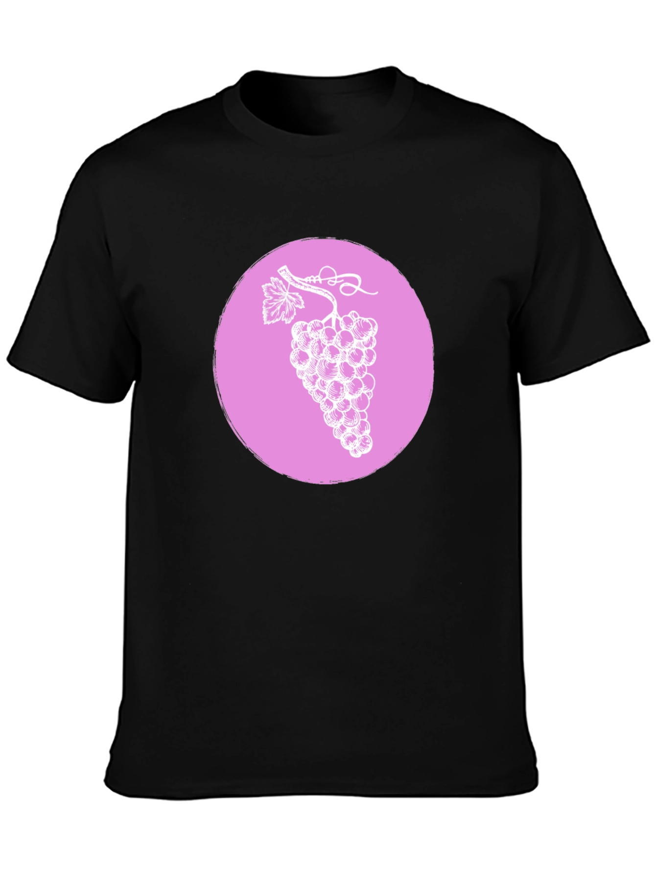 Grapes Graphic T-Shirt - Black Casual Tee