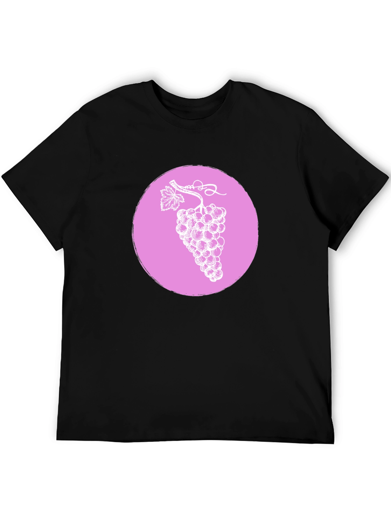 Grapes Graphic T-Shirt - Black Casual Tee