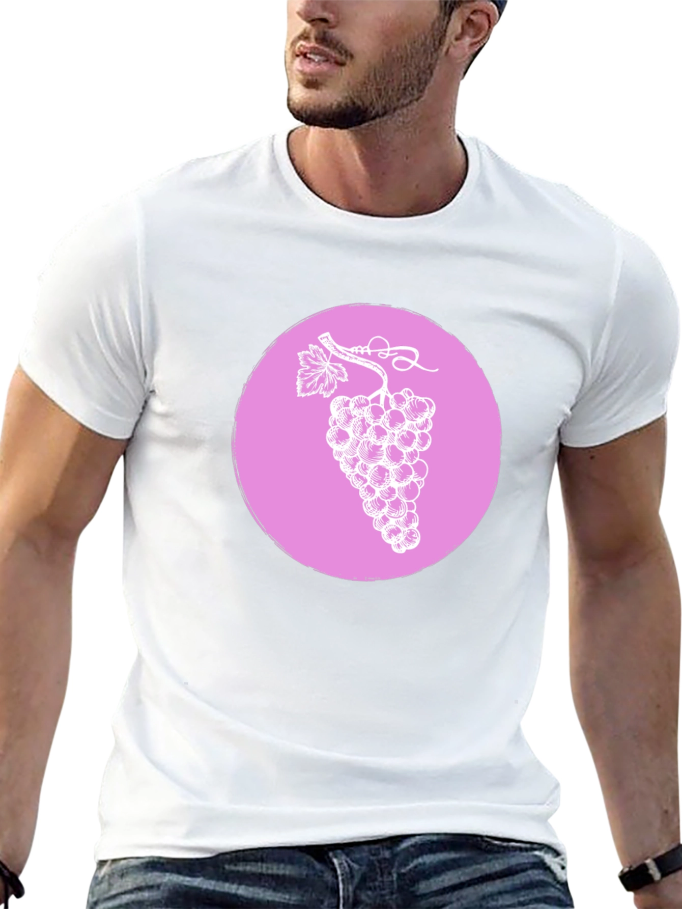 Grapes Graphic T-Shirt - Black Casual Tee