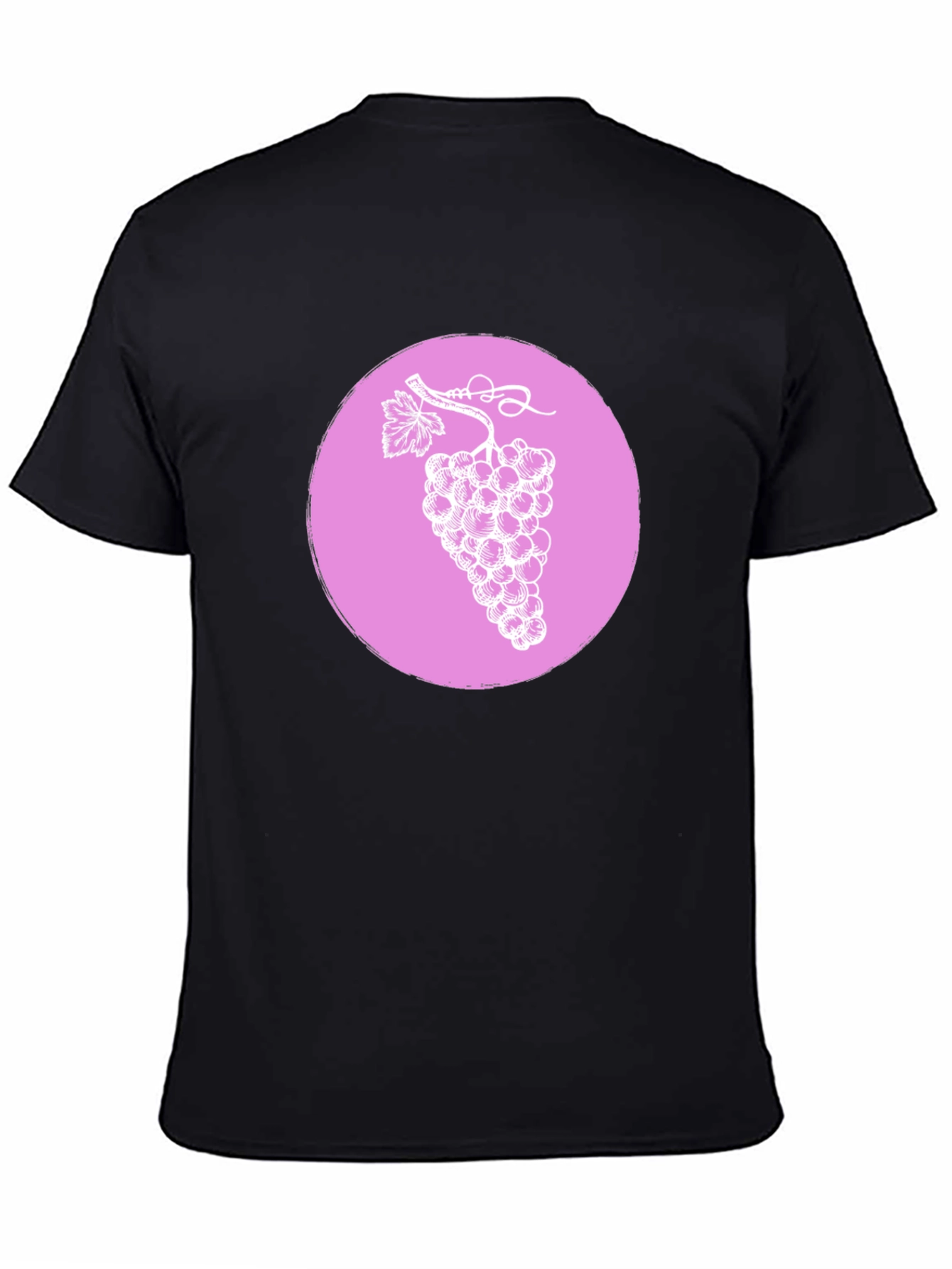 Grapes Graphic T-Shirt - Black Casual Tee