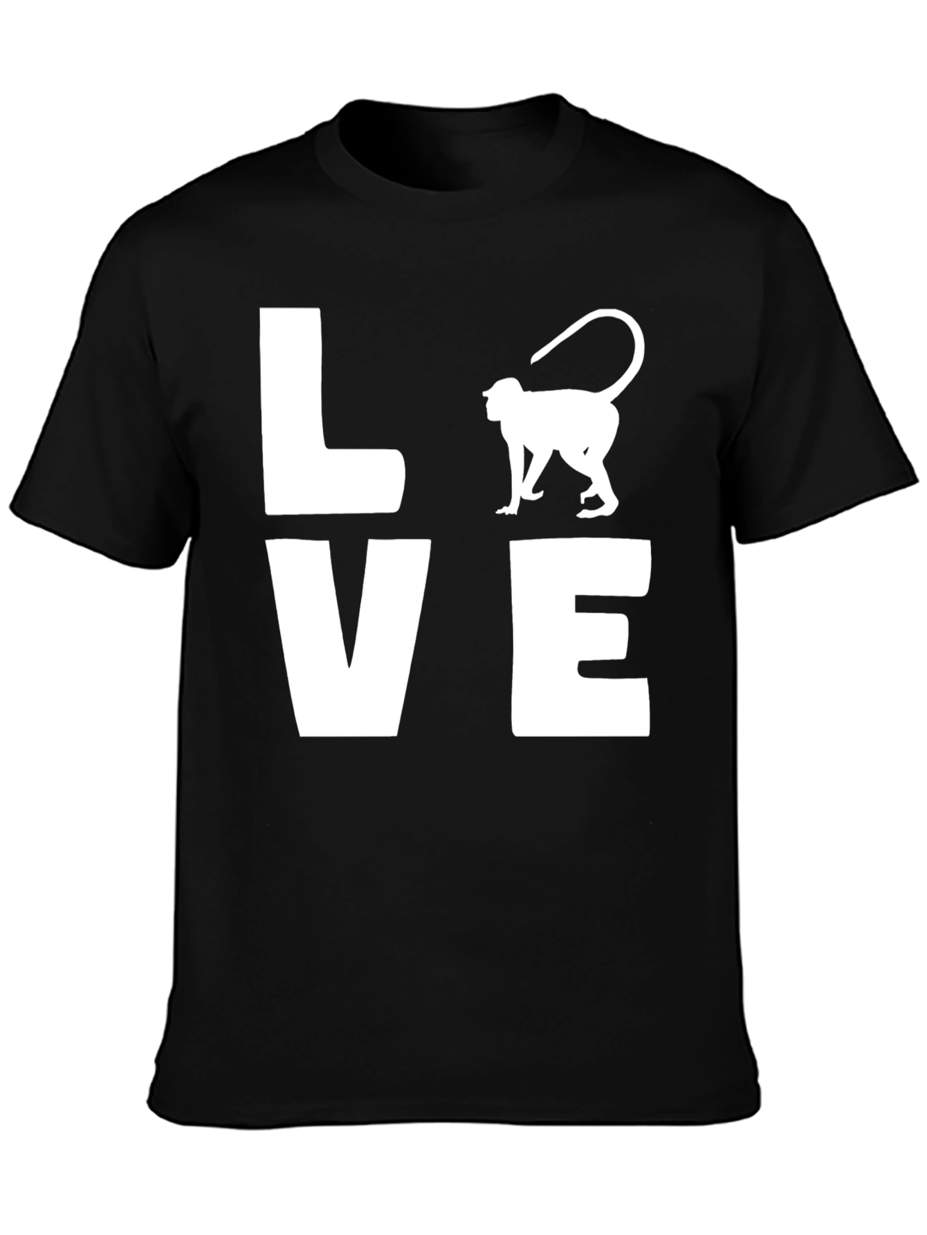 Love Monkey Graphic Tee - Mens Black T-Shirt