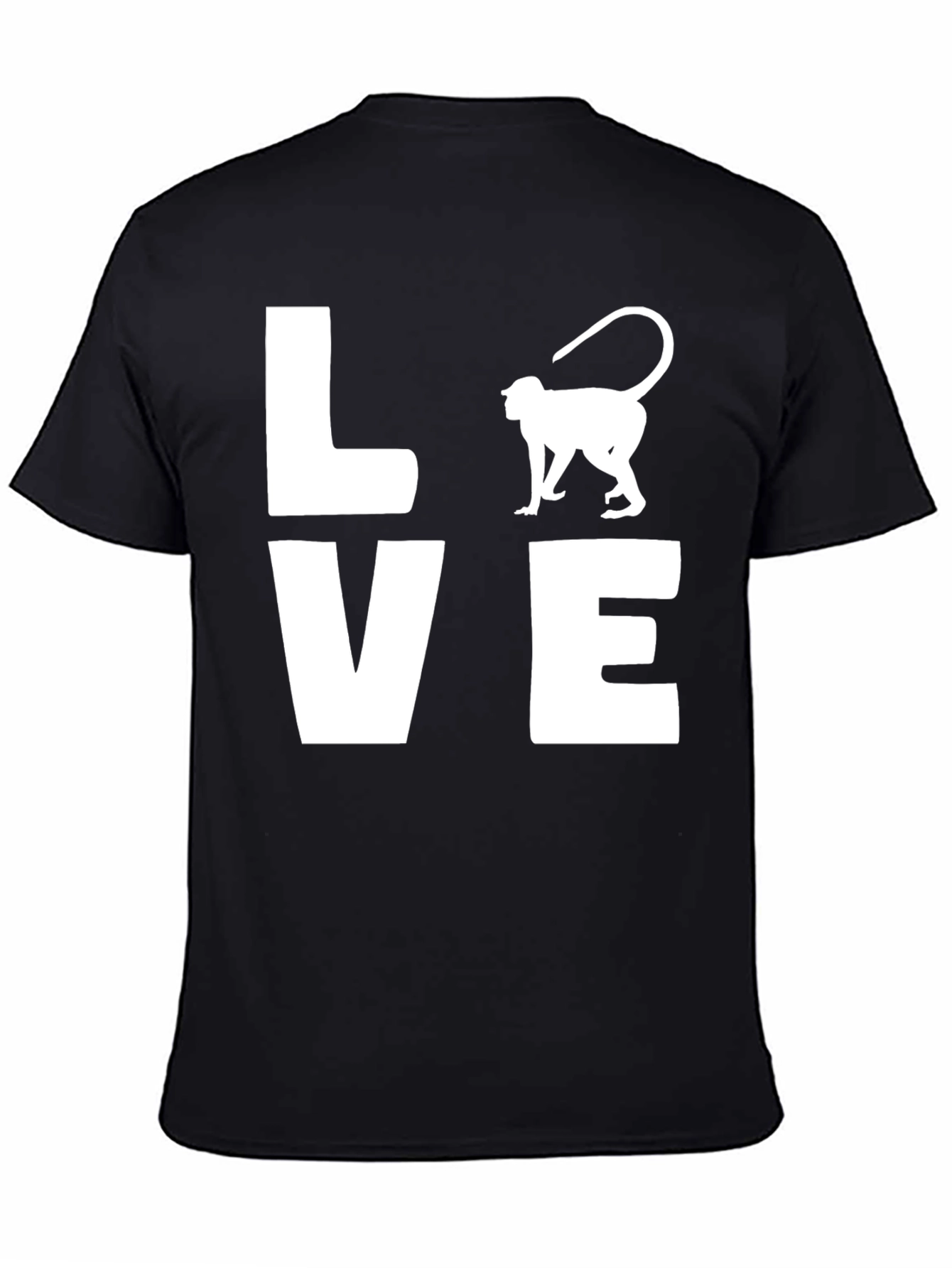 Love Monkey Graphic Tee - Mens Black T-Shirt