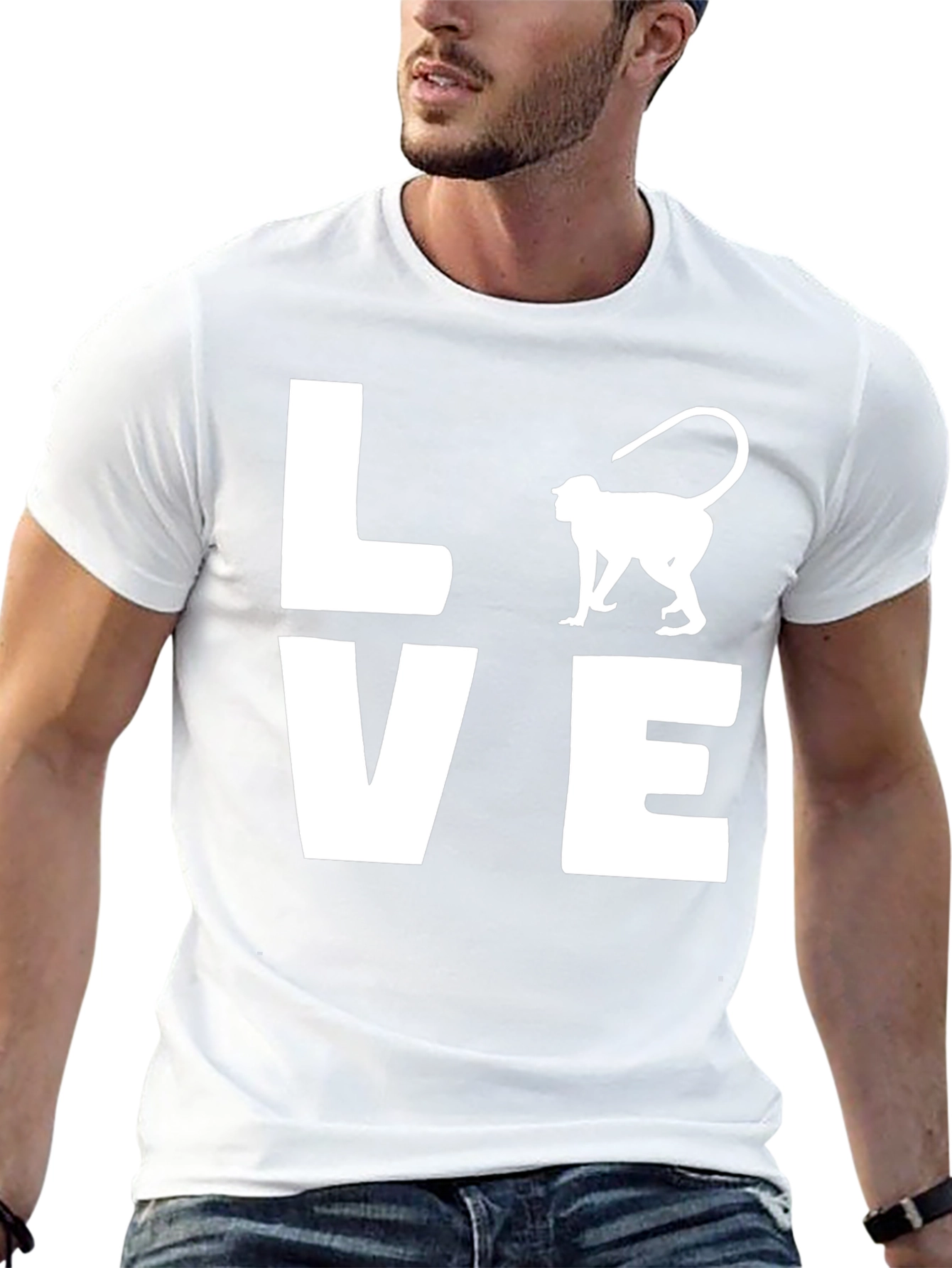 Love Monkey Graphic Tee - Mens Black T-Shirt