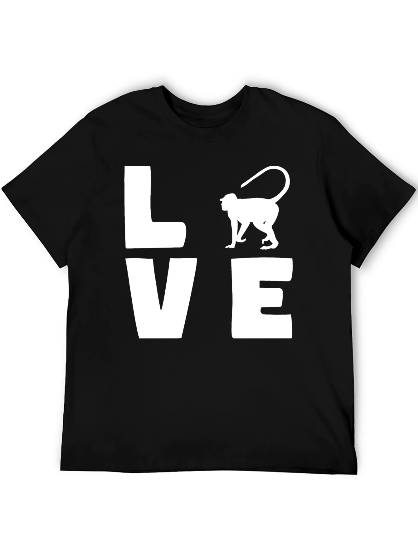 Love Monkey Graphic Tee - Mens Black T-Shirt