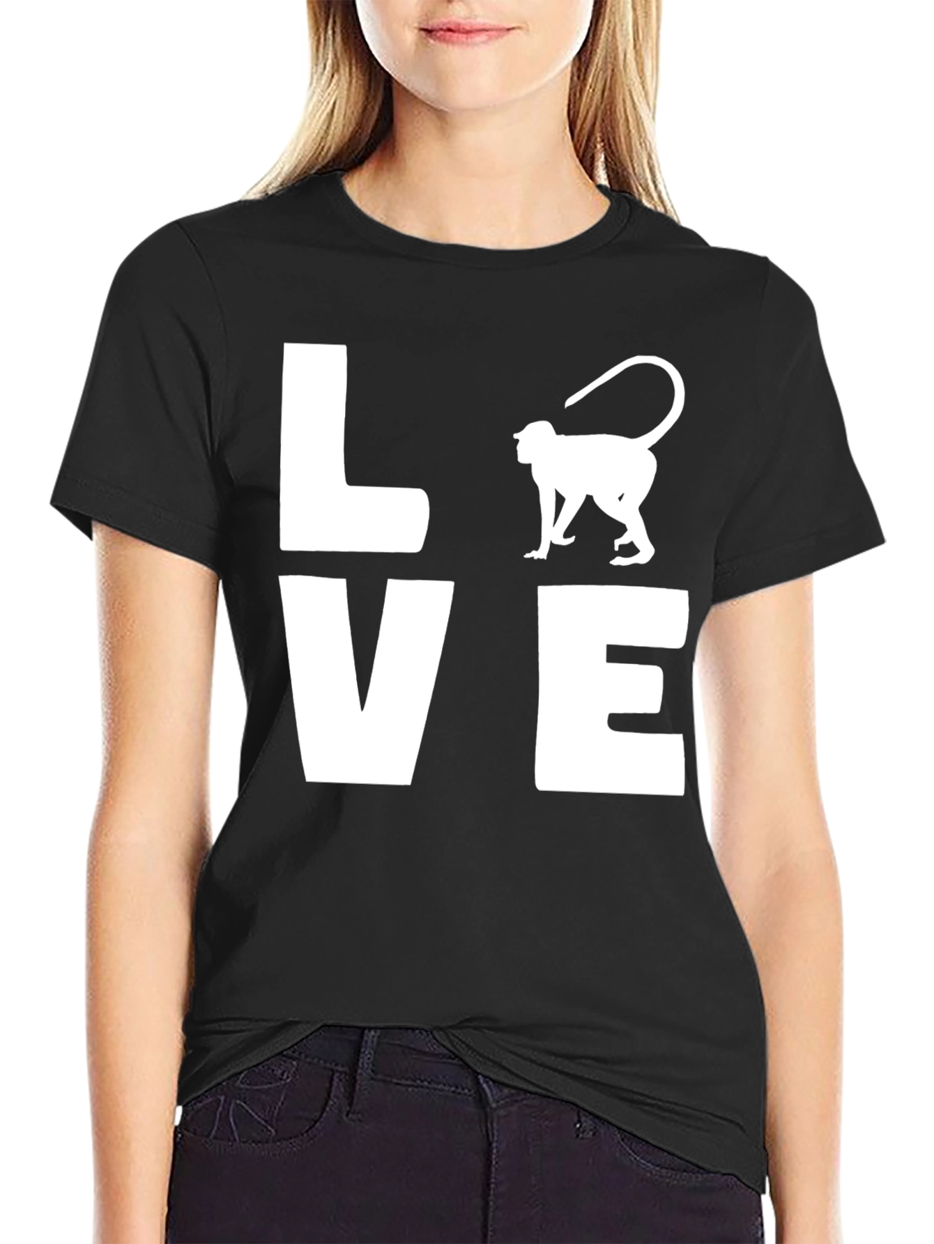 Love Monkey Graphic Tee - Mens Black T-Shirt