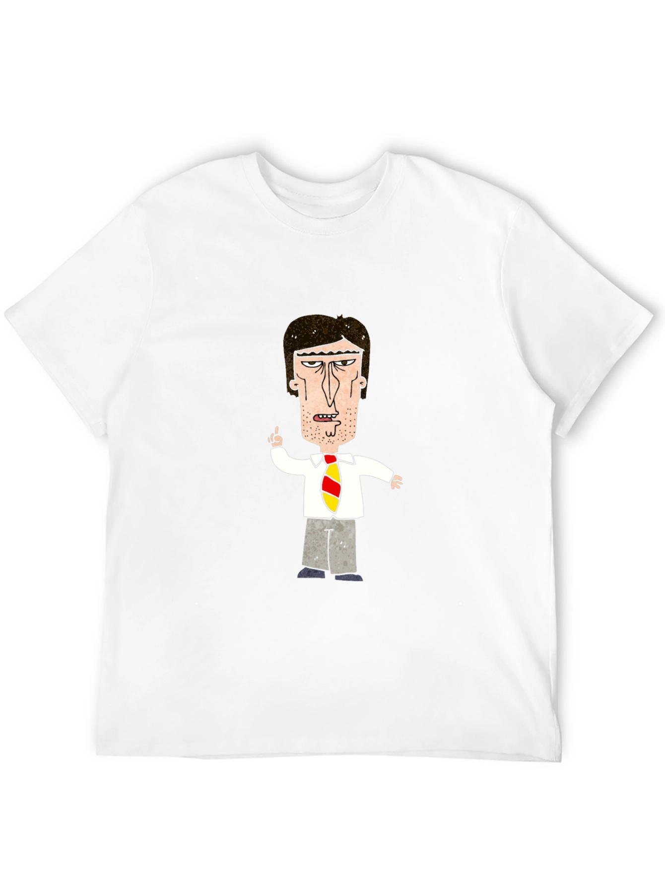 Cartoon Boss Black T-Shirt - Adult Humor