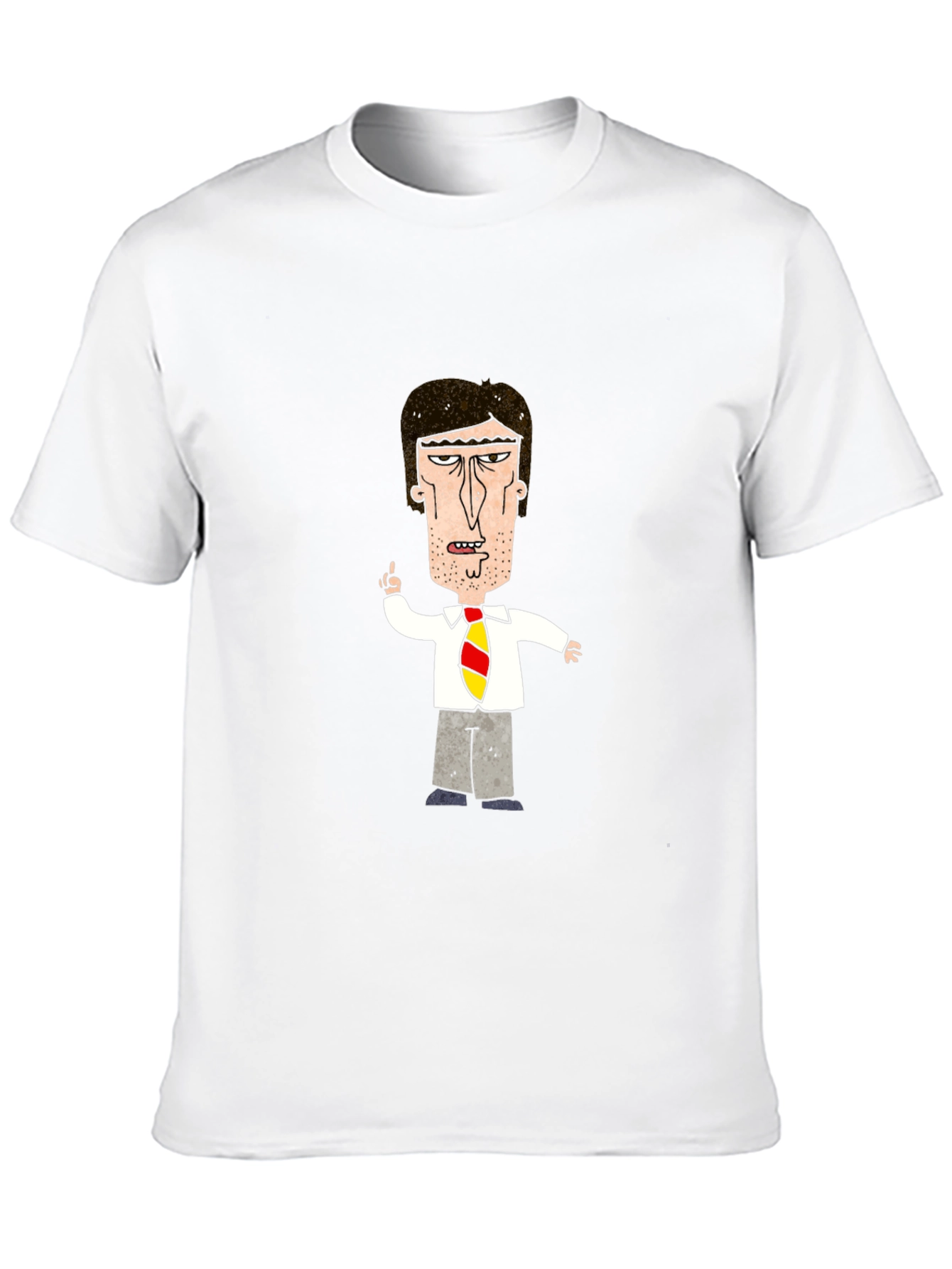 Cartoon Boss Black T-Shirt - Adult Humor