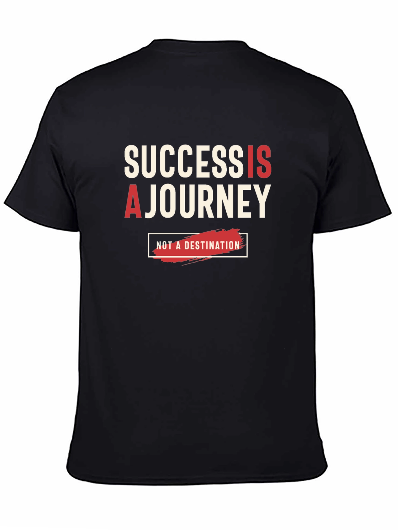 Success Is A Journey Black Graphic Tee
