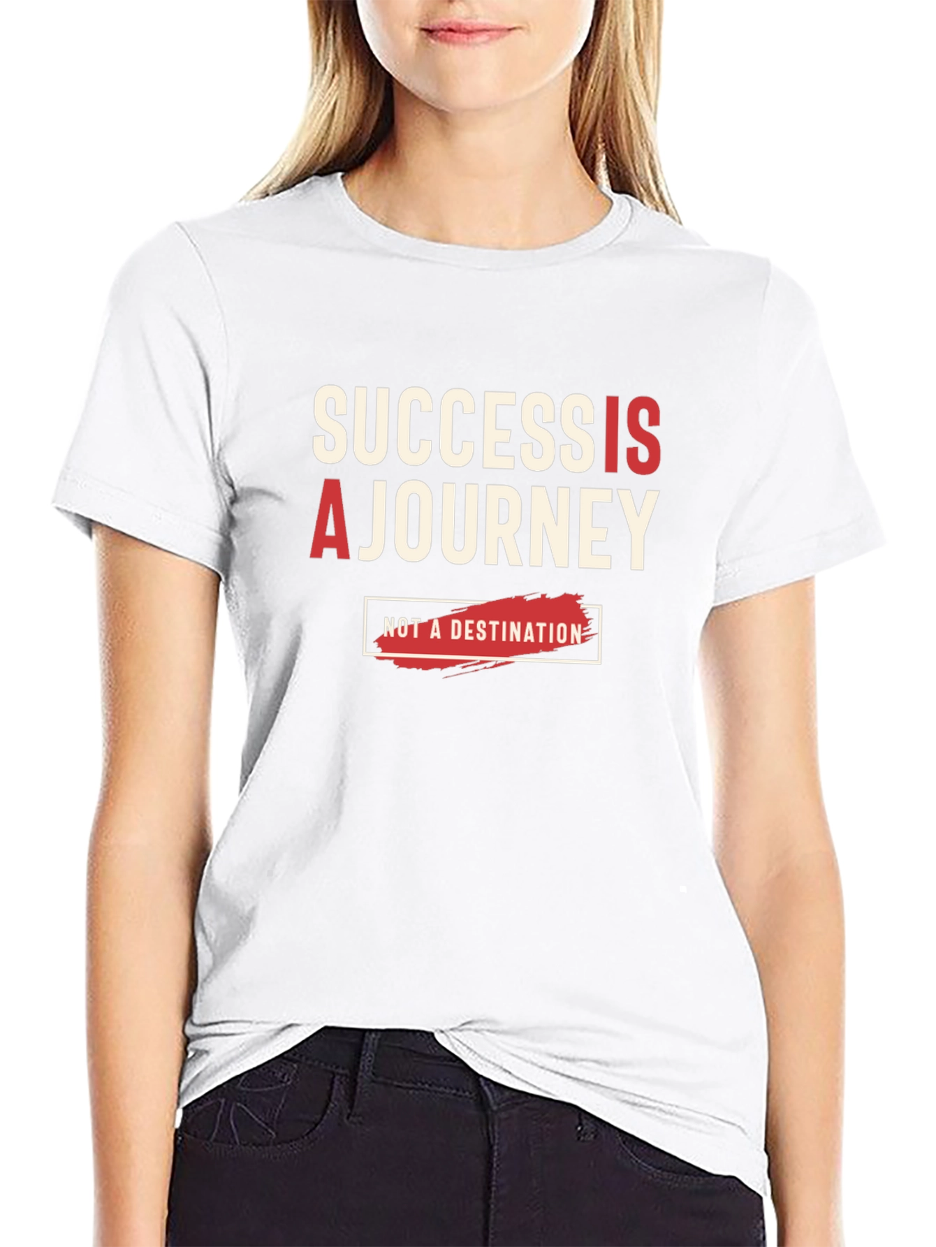 Success Is A Journey Black Graphic Tee