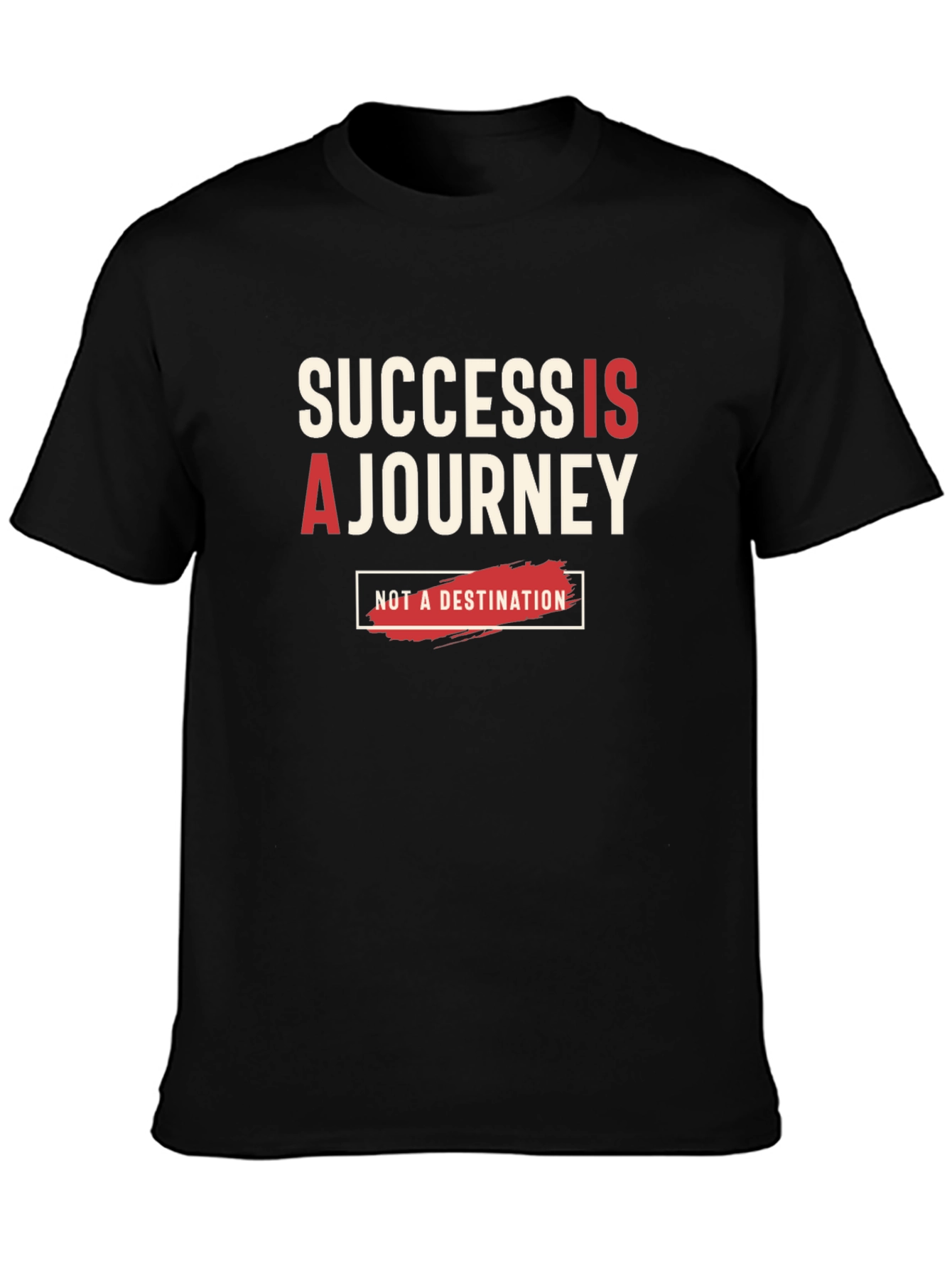 Success Is A Journey Black Graphic Tee