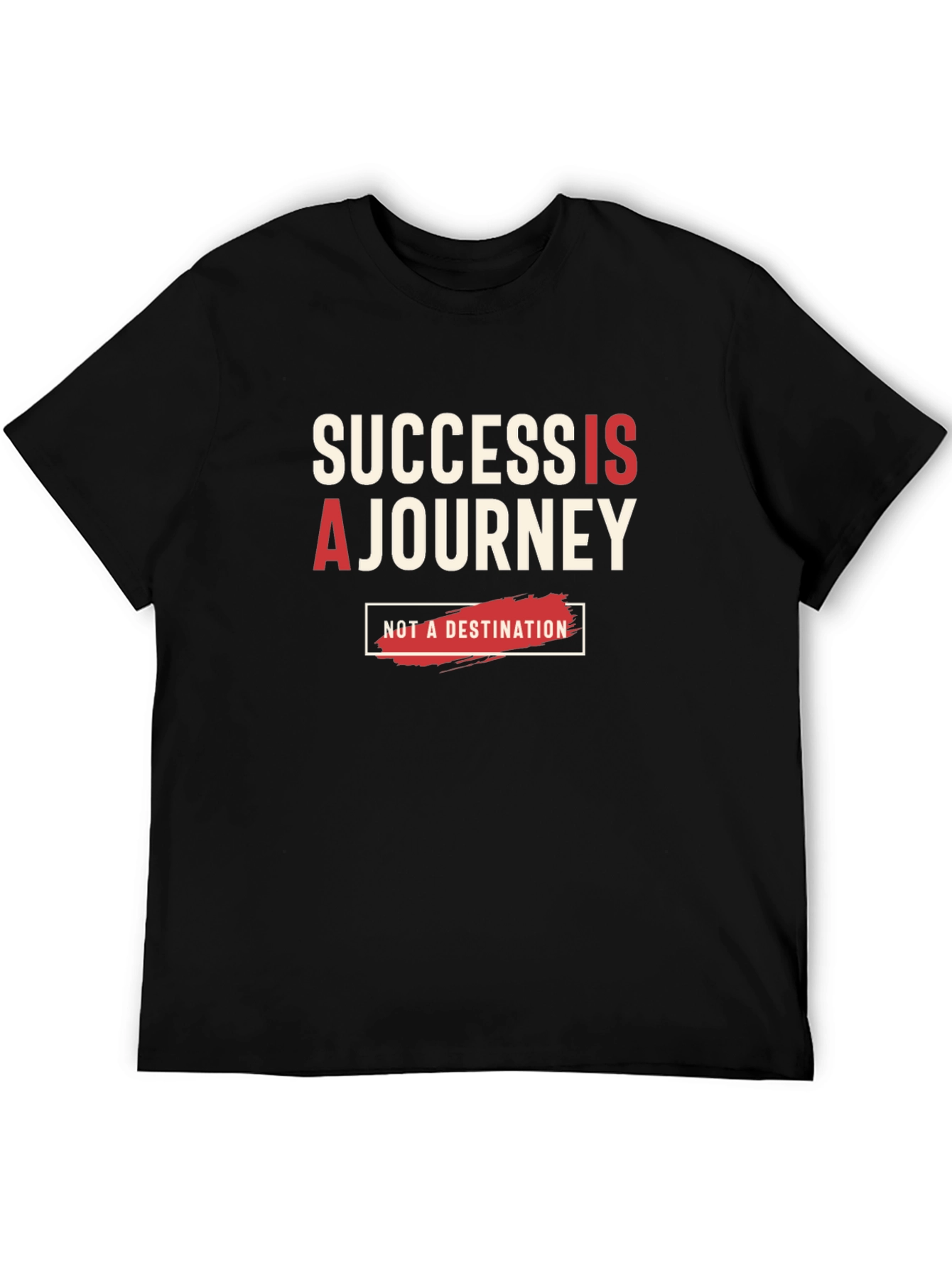 Success Is A Journey Black Graphic Tee